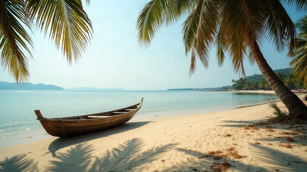Paysage cambodgien au petit matin, vue complementaire